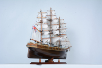 T016C - CUTTY SARK (BOIS NOIR) Modèle de décoration d'intérieur autoportant durable, courbé, OMH Vietnam, technique peinte à la main