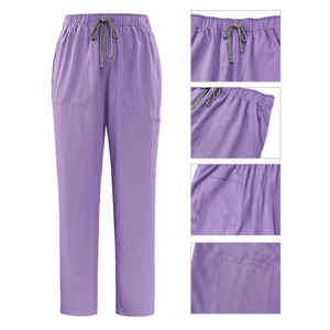 Nurse <b>Doctor</b> Uniforms Hospital <b>Sets</b> Hospital Nursing Health Care scrub Clothes Suit Short Sleeve V Collar Trousers - Product Image 3