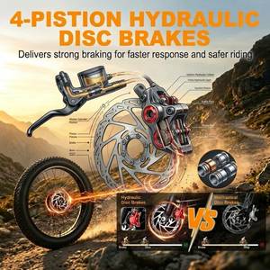 Bicicletta Elettrica da Fuoristrada Sole 01, 54.6V 3000W 45MPH |   Batteria 54.6V 21AH, 45 miglia di autonomia, pneumatici fat da 14"/12" - Product Image 5