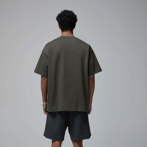 Men's Super Heavyweight 100% Cotton Worsted <b>Fabric</b> Loose Fit Front Silk Screen Printed Quick Dry Breathable Anti-Pilling - Product Image 2