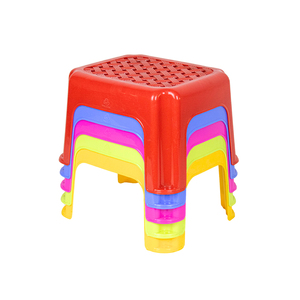 Stackable <b>Plastic</b> <b>Stool</b> Chair Multi Color Home Living Room Furniture Modern Design Indoor Outdoor Use - Product Image 1
