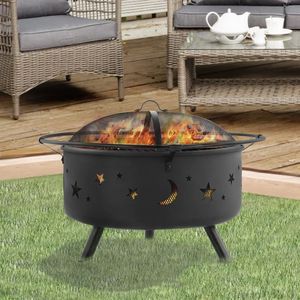 Bol extérieur en fer avec large diamètre et bord soudé solide idéal pour les soirées familiales de feu de jardin - Product Image 5