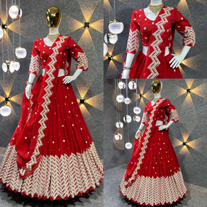 Trendy Design Traditional <b>Indian</b> Ethnic Attractive Party & Weddings Wear Dress Faux Georgette <b>Fabric</b> Lehenga Choli for Women - Product Image 6