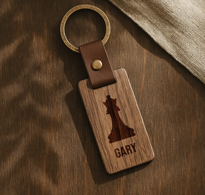 LLavero de madera ecológico, grabado personalizado, serigrafía, logotipo impreso, espacios en blanco para promoción de Acción de Gracias y regalos de negocios - Product Image 5