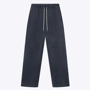 กางเกงวิ่งขายาวสำหรับผู้ชายกางเกงขากว้างแบบหนากางเกงเอวยางยืดแบบลำลองปักลายสไตล์วินเทจโลโก้ตามสั่ง OEM - Product Image 5