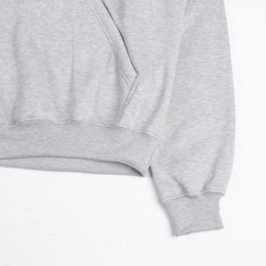 Sweat à capuche carré avec logo personnalisé pour hommes gris 100% coton épais et épais en éponge française col à capuche surdimensionné Service OEM - Product Image 4