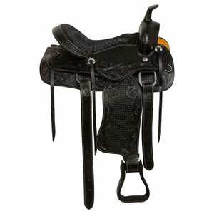 Hermoso estilo inglés sillín occidental mecanizado a mano cuero de caballo genuino sintético resistencia sillín tachuela conjunto accesorios caballo - Product Image 1