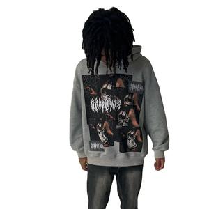Sudaderas con Capucha de Algodón 100% Bordadas con Patrón de Chica Picante Punk Clásica, Ropa de Calle Moderna, Estilo Hip Hop para Hombre, Invierno - Product Image 1