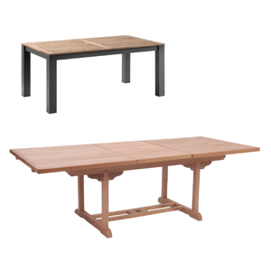 Tables de salle à manger en bois de bon prix de vente en gros d'usine meubles extérieurs de jardin produits d'Indonésie - Product Image 5