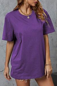 Camisetas cómodas de alta calidad para mujer, camisetas de verano de último estilo, camisetas de gran oferta teñidas lisas para mujer - Product Image 4
