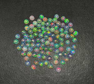 AAA Qualité IGI Certifié 29pcs 5mm Cabochon Opale Éthiopienne en Blanc Naturel/Argent/Rose 10CT Pierres Précieuses en Vrac pour Bijoux - Product Image 3