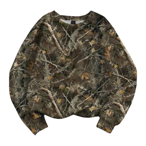 Hunting Camo All Over Digital Real Tree Impreso Camuflaje Sudadera con capucha Terry Heavyweight Oversized Boxy Cropped Hoodie - Product Image 6