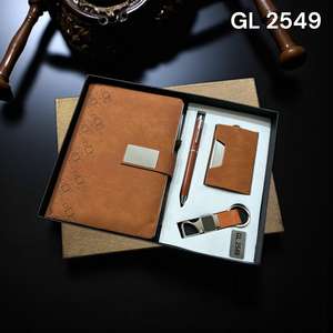 Stylo à bille de luxe en cuir et métal, lampe torche, calendrier perpétuel de cuisine, porte-cartes ATM avec logo personnalisé - Product Image 5