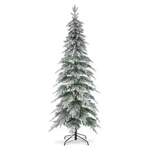 Vente en gros <span class=keywords><strong>de</strong></span> 7,5 pieds (2,3 mètres) personnalisés <span class=keywords><strong>Sapin</strong></span> <span class=keywords><strong>de</strong></span> Noël artificiel en pin floqué pré-éclairé avec lumières LED blanc chaud - Product Image 2