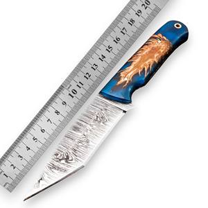 Customizable Nordic Forge Damascus Steel Fixed Blade Hunting Camping <b>Knife</b> OEM 8 Inch Pine Cone Resin Handle Scout Carry <b>Sheath</b> - Product Image 2