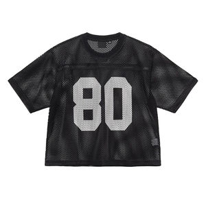 T-shirts Boxy respirants Conception de haute qualité Votre conception T-shirts pour femmes en gros Coton vierge pour femmes décontracté - Product Image 3