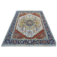 Tapis faits main en laine et soie, style abstrait antique, noués à la main, multicolores, 8x14, 9x12, tapis de prière, 1 pièce, écologiques, PET