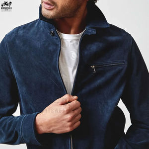 Chaquetas de Cuero de Gamuza de Cabra y Lona para Hombre, Estilo Urbano, con Logotipo Frontal, Alta Calidad, Hechas en Pakistán - Product Image 3