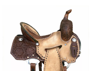 Juego de sillas de montar de cuero genuino de primera calidad, combinación perfecta para carreras de inglés de resistencia occidental para montar a caballo - Product Image 3