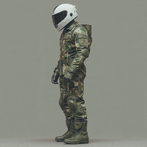 Costume de Moto en Cuir pour Homme, Veste de Motard à Col Montant, Pantalon en Cuir Chaud, Tenue de Moto en Cuir pour Homme - Product Image 6