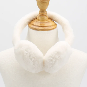 OEM Wholesale Custom Four Season Warm Soft Feeling Fur Rabbit Ear Customized Colors 100% Polyester <b>Earmuffs</b> for <b>Women</b> - Product Image 3