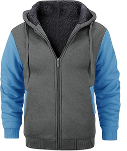 Sweat-shirt à capuche en polaire pour homme, veste à capuche épaisse, hiver chaud, décontracté, imprimé numérique uni, sweat-shirt de sport - Product Image 4