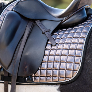 Juego de Almohadillas de Silla de Montar Ecuestres de Cuero PU Negro Personalizables, Forro de Tela Cómodo, Equipo de Cuidado de Montar Duradero - Product Image 4