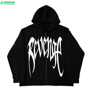Sudadera con capucha unisex de algodón French Terry de lujo, corte regular, diseño personalizado, estampado digital, cremallera completa, transpirable, para invierno - Product Image 5