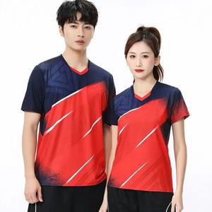 Nuevas camisetas de manga corta con estampado de moda para hombres y mujeres, ropa deportiva de verano de secado rápido para tenis de mesa, voleibol, bádminton - Product Image 6