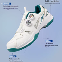 Chaussures de tennis de table et de badminton en microfibre avec logo personnalisé, à fermeture à boucle rotative, respirantes, résistantes à l'usure, décontractées pour hommes