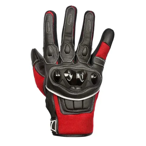 Gants de course de moto au prix de gros Protection en fibre de carbone Paume antidérapante Cuir de chèvre véritable - Product Image 1