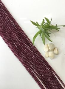 ลูกปัดโกเมนธรรมชาติทรงเหลี่ยม 1 เส้น สำหรับทำเครื่องประดับอัญมณ์ - Product Image 4