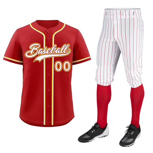 Uniformes de béisbol con logotipo personalizado de alta calidad, ropa deportiva lisa de secado rápido transpirable, último diseño - Product Image 1