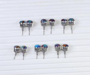 High Quality Copper <b>Turquoise</b> Gemstone <b>Stud</b> <b>Earrings</b> Jewelry Silver Plated Jewelry Amazing Quality <b>Earrings</b> Jewelry - Product Image 6