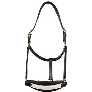 Licou de cheval anatomique en cuir anglais confortable de meilleure qualité avec coutures fantaisie et boucles en laiton - Product Image 4