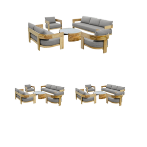 Meilleure vente Meilleur prix 4 pièces en bois Mobilier de salon extérieur Ensemble canapé Meubles de jardin - Product Image 6