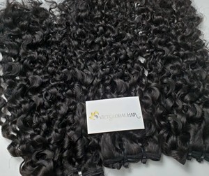Cheveux brésiliens à trame bouclée, 100% cheveux humains vierges péruviens non traités h. Pas de perte, pas d'emmêlement, pas de poils d'animaux - Product Image 3