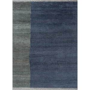 Tapis en laine afghane noué à la main Blythe Blue IA-1866 pour adolescents, forme rectangulaire, motif abstrait oriental pour la maison, le salon, la chambre - Product Image 1