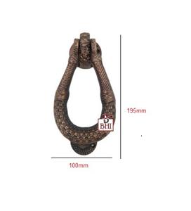 New Latest Design Heavy Weaving Cane Latest Iron Casting Door Knockers New Look Door Knocker (195x100mm) - Product Image 3