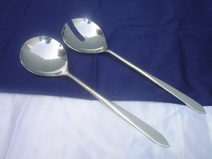 Vantage Fantaisie Logo Personnalisé Durable Style Unique Fancy Salad Server Set Vaisselle Cuillère à Salade et Fourchette Style de Luxe. - Product Image 4