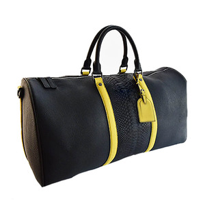 Sacs de voyage en cuir véritable durable de qualité supérieure valise de style vintage avec fermeture à glissière de ceinture ensemble de bagages à carreaux - Product Image 4