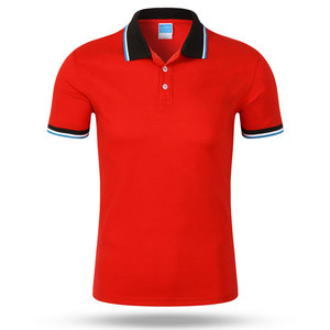 100% coton couleur unie polo décontracté à manches courtes revers hommes chemise mode vêtements polo - Product Image 6