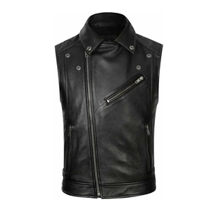 Top Quality Cheap Price Leather Vest <b>for</b> <b>Men</b> Professional Manufactur Breathable Leather Vest - Product Image 2