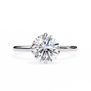 Bague de fiançailles solitaire en or jaune 18 carats, diamant de laboratoire certifié IGI de 2,00 carats, bijoux de mariée pour femmes - Product Image 3