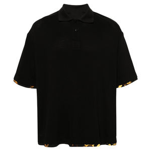 Patrón sólido de secado rápido de algodón 100% para hombre para camisetas Polo de punto a rayas de manga corta Barocco Trim logotipo personalizado último diseño - Product Image 1
