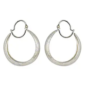 Boucles d'oreilles créoles en argent pour femmes, bijoux de mode, cadeau - Product Image 2