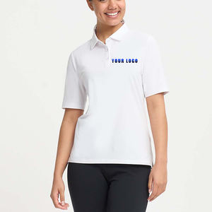 OEM/ODM 100% algodón señoras Polo camisa slim fit color sólido personalizado bordado logo streetwear mujer Polo camiseta - Product Image 4