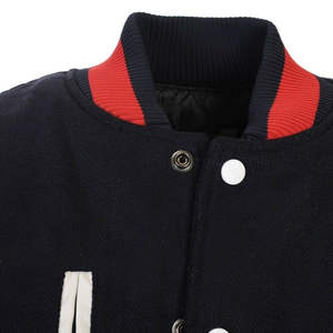 Vente en gros OEM de veste universitaire de baseball à manches en cuir et laine pour collège personnalisée pour hommes nouveauté veste universitaire unisexe d'hiver pour hommes avec boutons - Product Image 2