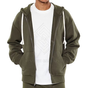 Sweat-shirts à capuche en molleton de coton et polyester de haute qualité, écologiques, respirants, décontractés, unis, pour hommes, personnalisables, faible MOQ - Product Image 1