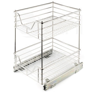 Traditional Oval Metal Wire Storage <b>Basket</b> in White Color Use for Home and <b>Kitchen</b> Tabletop Storage <b>Basket</b> With 3 Tier - Product Image 2